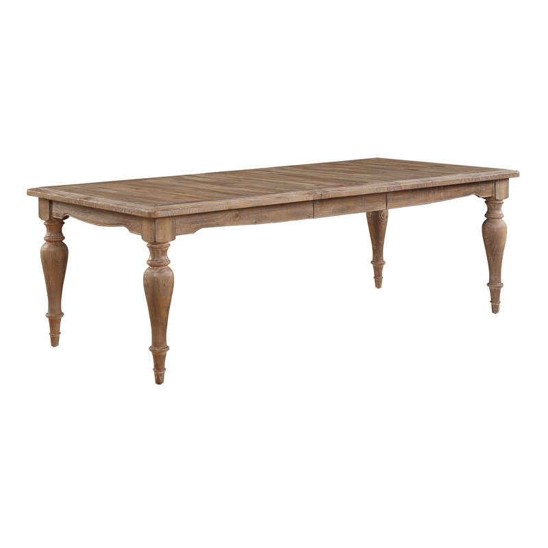 Busse Extendable Pine Solid Wood Base Dining Table