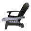 Chaise noire en bois massif avec fente pour parasol - Détendez-vous confortablement sur le patio, la terrasse, le porche, le jardin, le compartiment au bord de la piscine