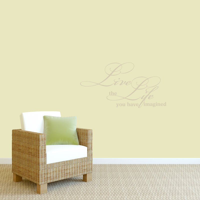 Text & Numbers Wall Decal, Light Beige