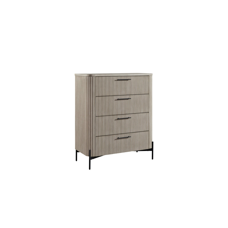 Commode 4 tiroirs - Taupe, Taupe