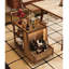 Chariot utilitaire mobile rétro en bois avec détails en rotin-1941561420-1941561422