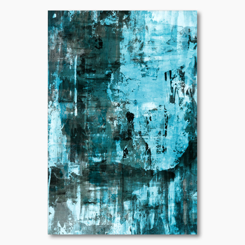 Art abstrait bleu, art abstrait bleu, Toile tendue