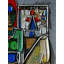 Dame debout regardant des oiseaux | Acrylique sur toile | Peinture de Girish Adannavar
