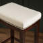Tabouret en bois massif avec siège rembourré Bartonville-929350075-844602782