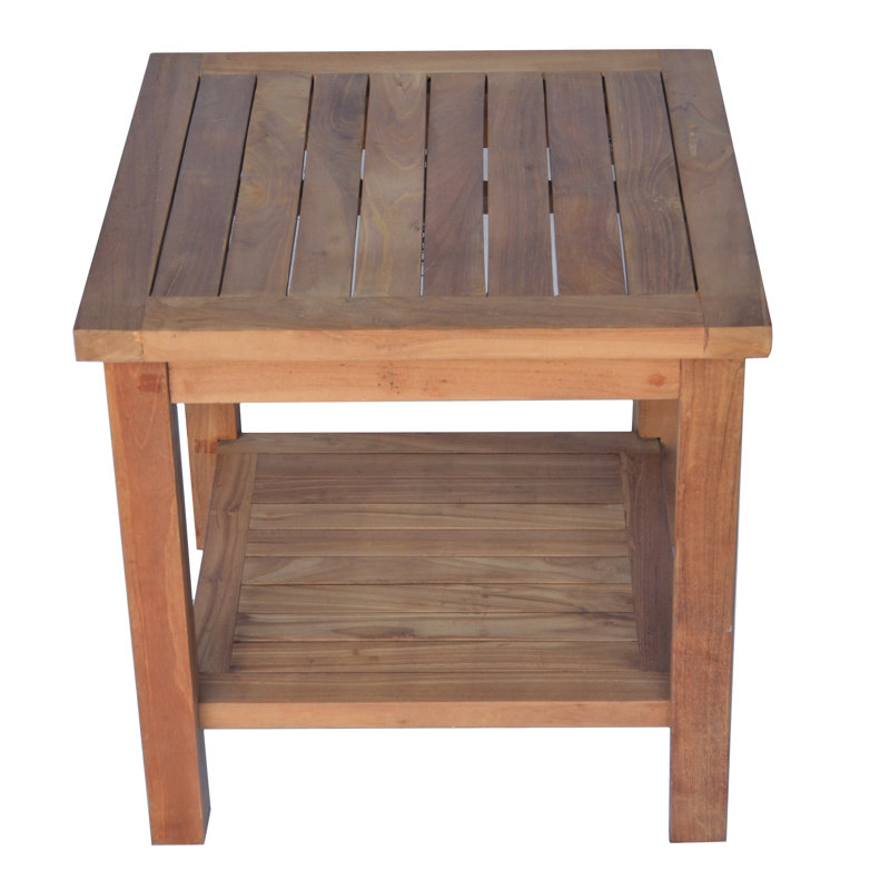 Gasaway Square Teak Outdoor Side Table