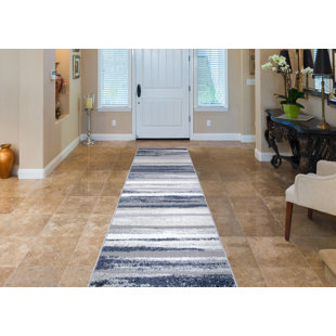 Roseman Striped Blue/Gray Area Rug