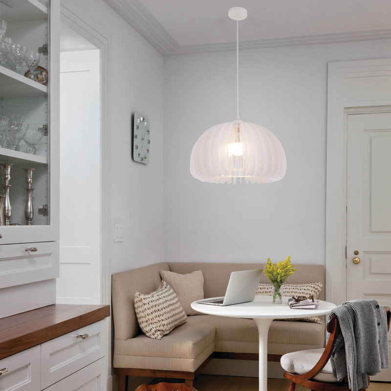 White Pumpkin-shaped Modern Pendant Light