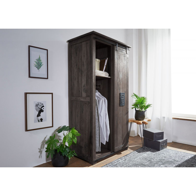 1 Door Wardrobe, Lacquered Grey