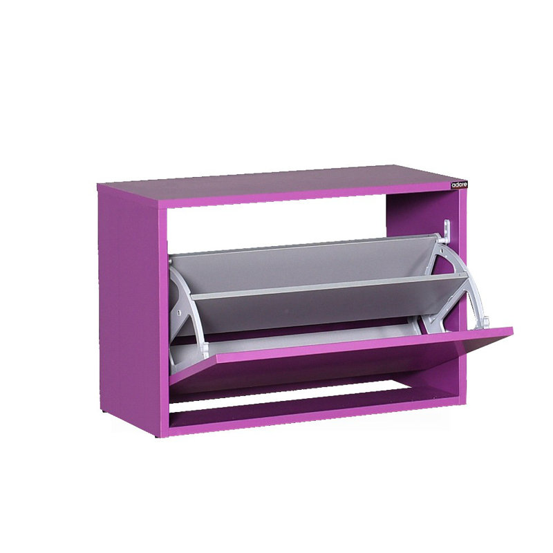 Baneen 8 Pair Shoe Storage Cabinet, Purple