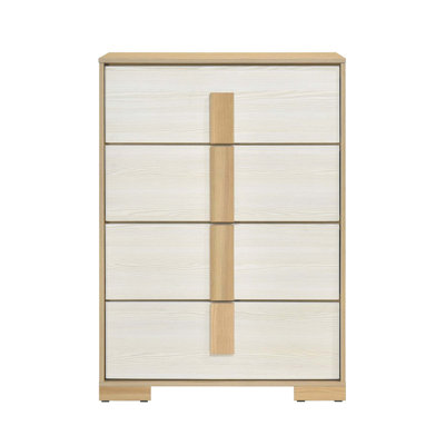 Contemporary 4-Drawer Storage Chest with Spacious Drawers and Durable Finish for Modern Bedrooms