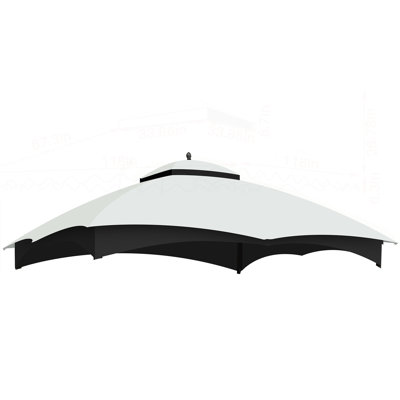 Premium Replacement Gazebo Canopy for Outdoor Leisure, UV Protected and Weather Resistant