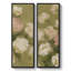 Textures de pivoines impressionnistes texturées en vert pastel - ensemble de 2 reproductions d'art encadrées sur toile 60 po x 20 po x 2 pièces, 60 po x 30 po x 2 pièces-1099523733-1099765570
