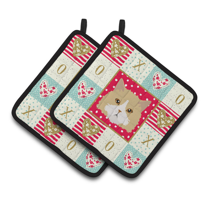 Ensemble de cuisinier poignée 2 pièces carolines brésilien chat love, Oregon Rex