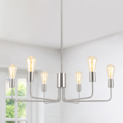 Plafonnier suspendu 6 lumières 29,5 po