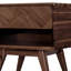 Table de chevet en bois d'acacia massif Laden, table de chevet avec tiroir et tablette ouverte, table de bout de style Art déco de style Mid-Century-442559263
