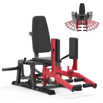 Hip Abductor Adductor Inner Outer Thigh Trainer, Heavy-Duty Steel Home Gym Machine with 6-Level Gear System, 4-Position Adjustable Backrest, Holds Up to 440 LBS for Leg & Glute Training