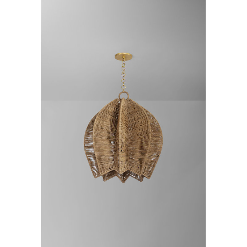 Valatie 1 - Light Bronze Unique/Statement Pendant, H 30,75 po x l 24,25 po x P 24,25 po