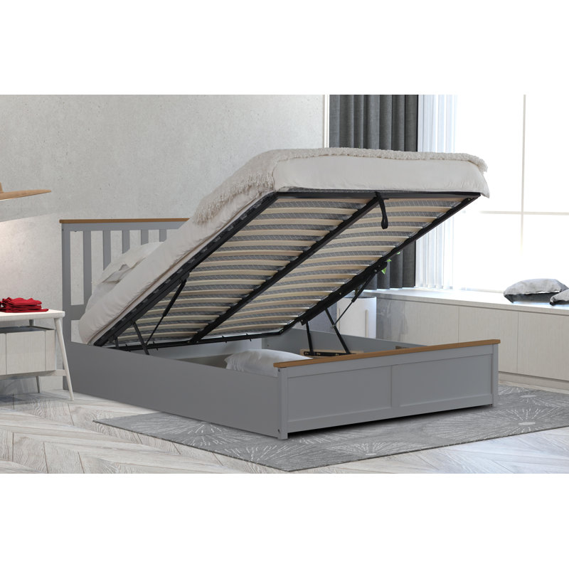 Araliya Ottoman Storage Bed, Grey, Small Double (4')