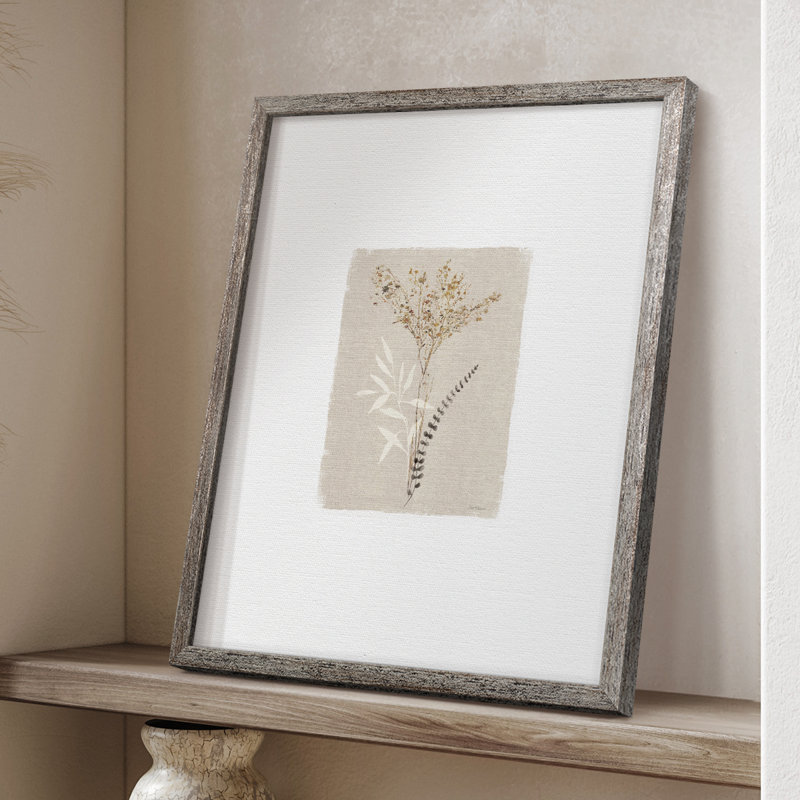 «Dried Foliage I», reproduction encadrée - bois massif 51033, H 11 po x l 9 po