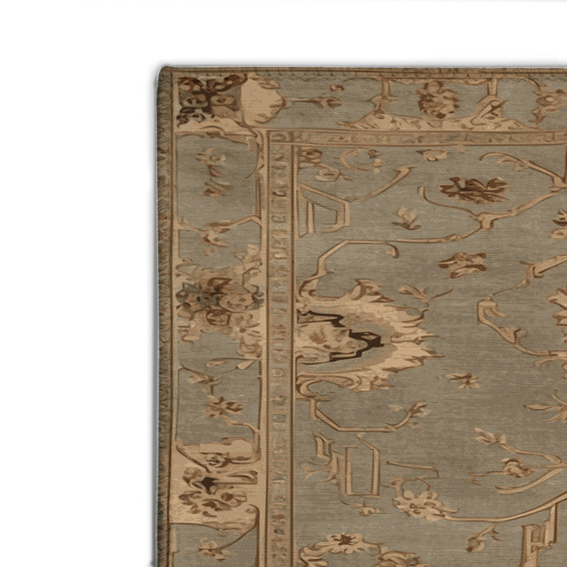 Tapis beige français d'intérieur et d'extérieur, Rectangulaire 2 pi x 3 pi