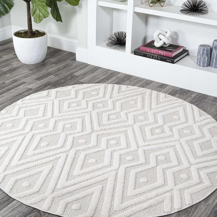 Fierros Moroccan Diamond Ivory Indoor/Outdoor Rug