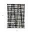 Tapis extérieur lavable abstrait noir et ivoire 5 pi x 8 pi