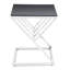 Peru Glass Top Cross Legs End Table