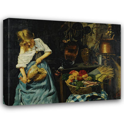 "Preparing the Meal" by  Emanuele Serrano - Gallery Wrap Canvas Wall Art