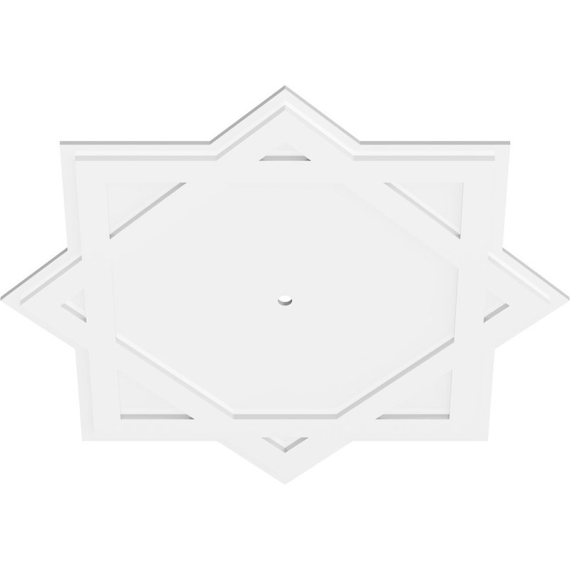 40"OD x 1"ID x 22 1/4"C x 1"P Axel Architectural Grade PVC Contemporary Ceiling Medallion, 1" H x 40" W x 40" D