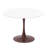 Hallett Round Dining Table With MDF Table Top And Steel Pedestal Base For Modern Kitchen And Dining Room-1101635812-1101635814