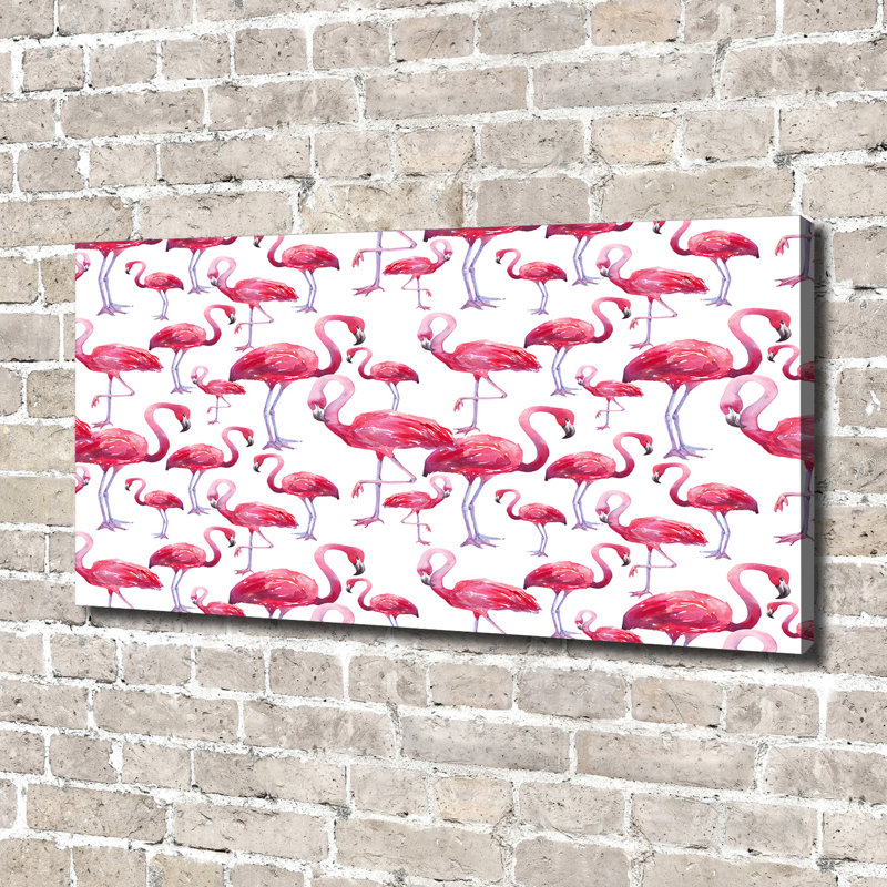 Flamingos - Wrapped Canvas Print