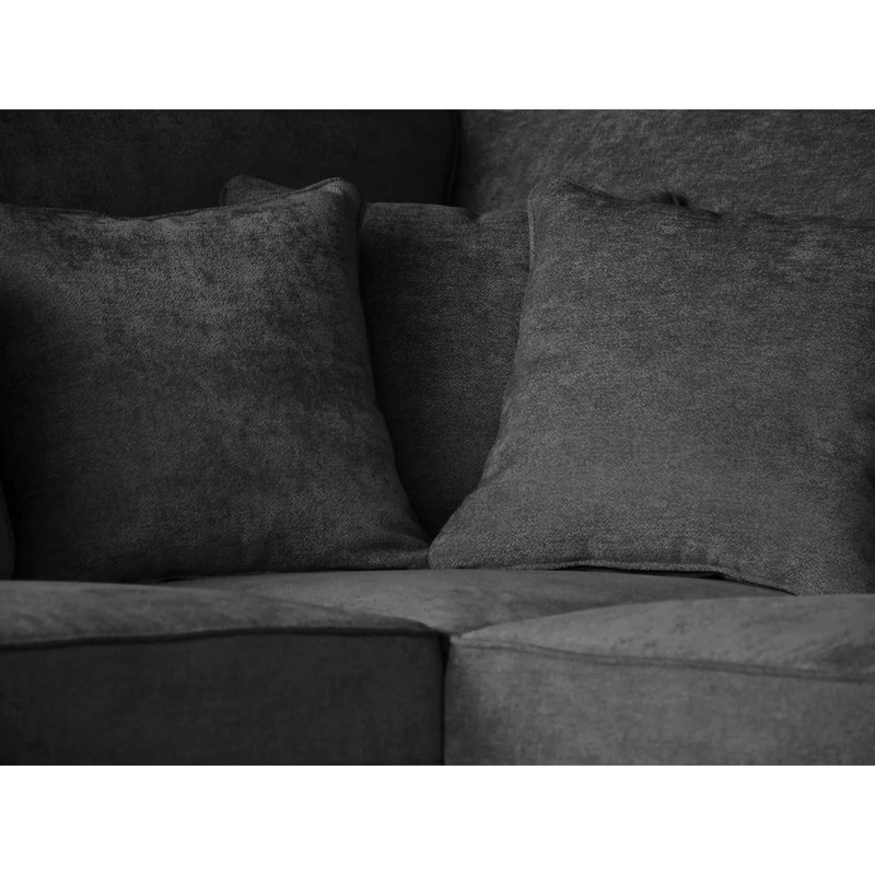 Qualee 6 Seater Sofa & Chaise, Left Hand Facing, Dark Grey