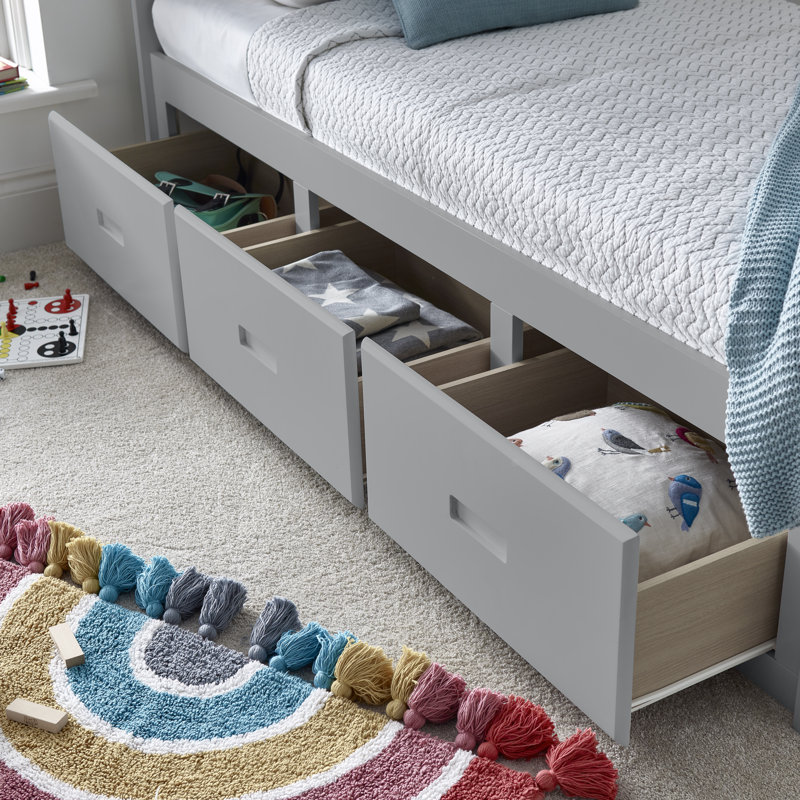 Haygashen 113 X 199cm Standard Bed Frame, Grey