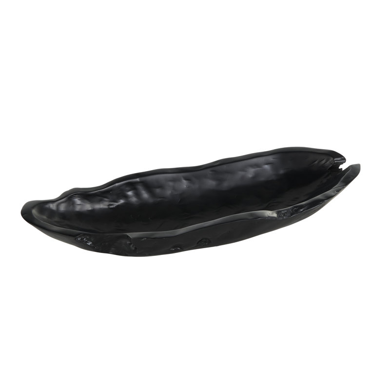 Plateau abstrait en bois de teck Cole and Grey
