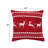  Throw Pillow | Red Jacquard Machine Woven Christmas Pillow | 24x24"