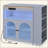 Rolling Kitchen Island With Extended Table, Kitchen Island On Wheels With LED Lights,Power Outlets And 2 Fluted Glass Doors, Kitchen Island With A Storage Compartment And Side 3 Open Shelves-2110449203