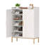 Grande armoire à chaussures avec portes, armoire de rangement pour chaussures à 5 niveaux avec tablettes réglables, range-chaussures 20 paires pour le couloir et le salon