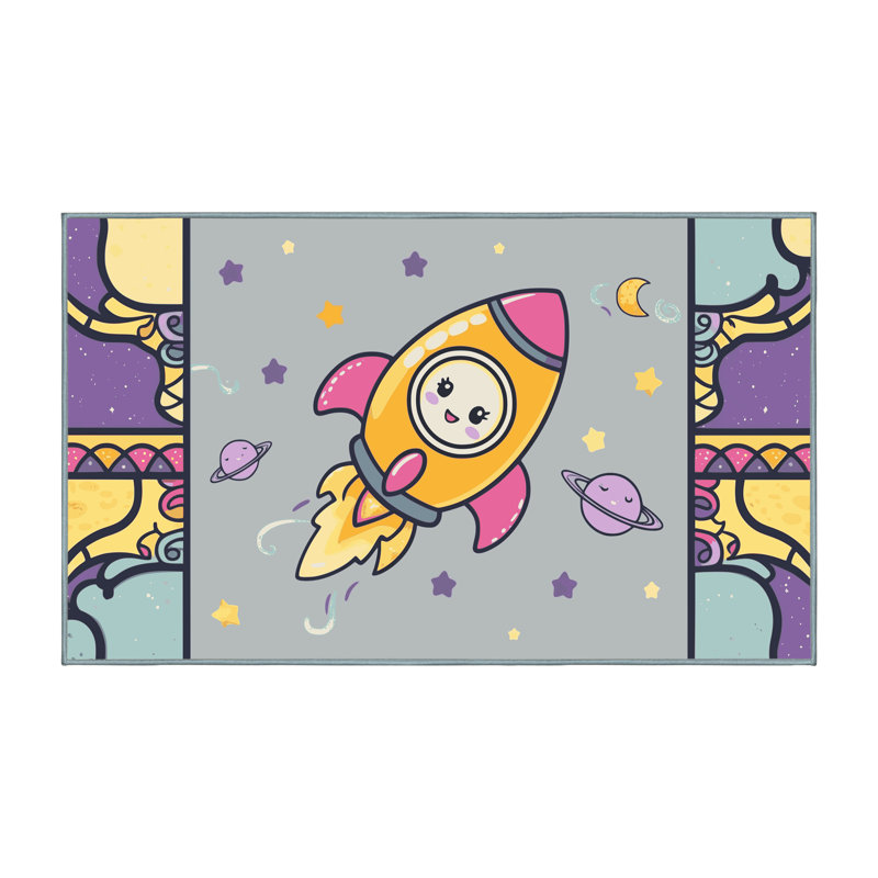 Tapis pour enfant Zoomie, Rectangle de 5 pi x 8 pi