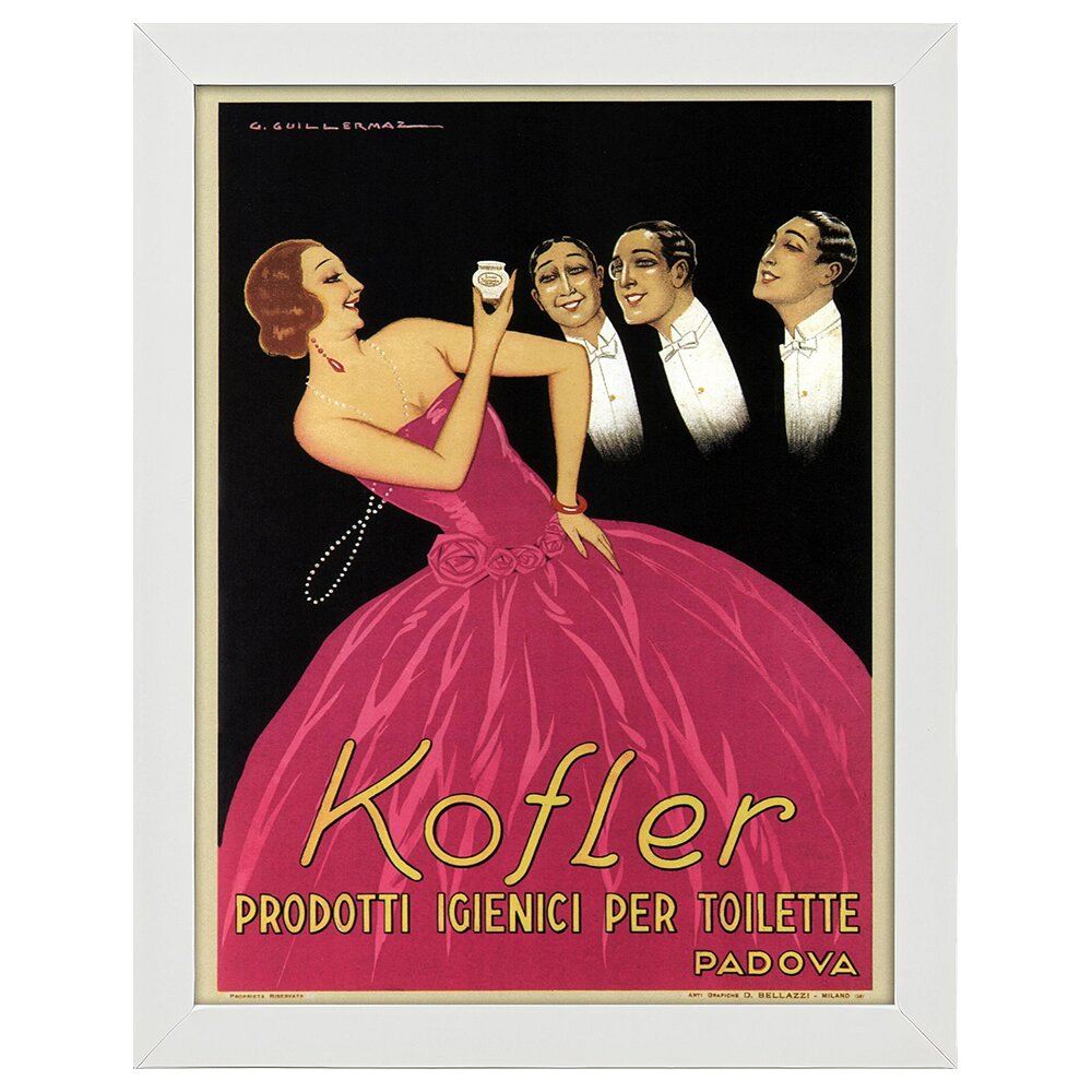 Leinwandbild Vintage Advertising Poster Kofler Beauty Products