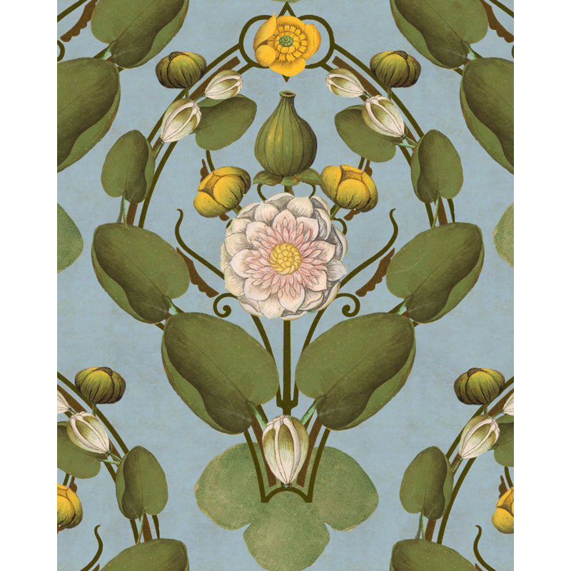 Wallpaper Roll, Brown/Green/Blue/Yellow