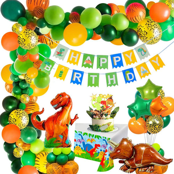 Dinosaur Birthday Party Disposable Tableware Balloons Set Kids Boy