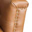 Fauteuil demi-tonneau pivotant carré en cuir véritable 33 po avec structure en bois massif-61281149