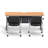 Beneta 2 Person Training Meeting Seminar Table with Modesty Panel and 2 Chairs Complete 3 pc Set
