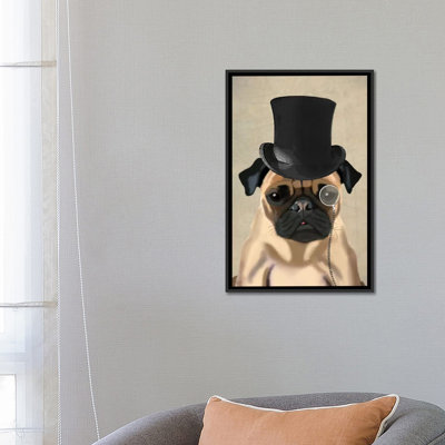 «Formal Hound & Hat Series: Pug II», reproduction d'impression sur toile