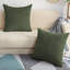 Housses de coussin décoratif décoratives en velours côtelé vert avec insertions-102345300