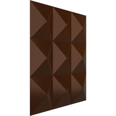 L 19 5/8 po x H 19 5/8 po, panneau mural décoratif 3D EnduraWall Benson, cuivre foncé métallique (couvre 2,67 pieds carrés)