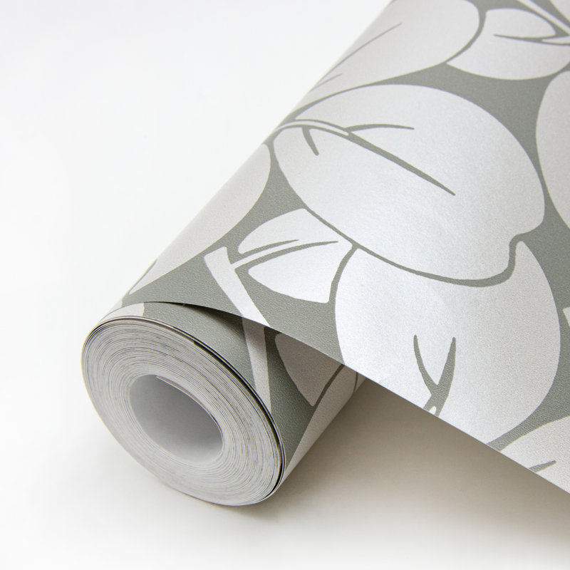 Rouleau de papier peint lisse L 33 pi x l 20,5 po, gris