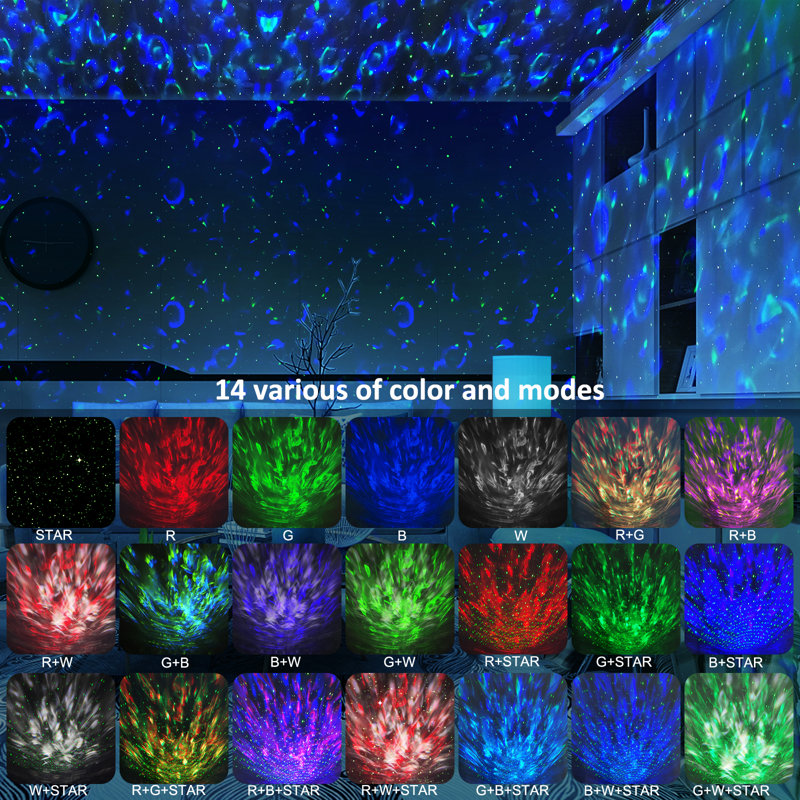 LED Bluetooth Music Galaxy Starry Sky Ocean Projection Light