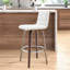 65 CM Swivel Bar Stools With Back Faux Leather Upholstered-122443529-124571191