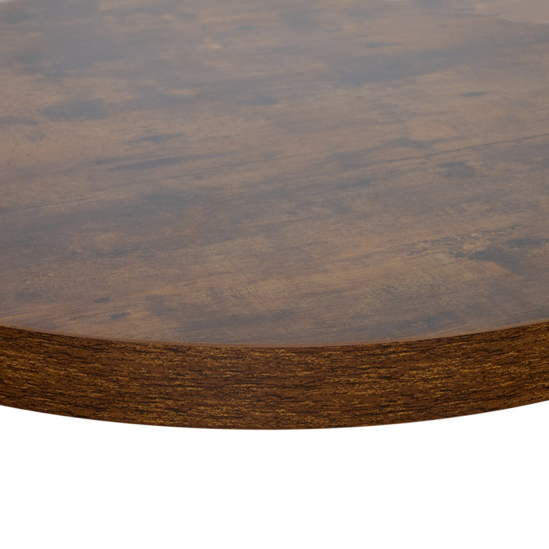 Vintage Walnut Round Melamine Table Top, 48'' Diameter
